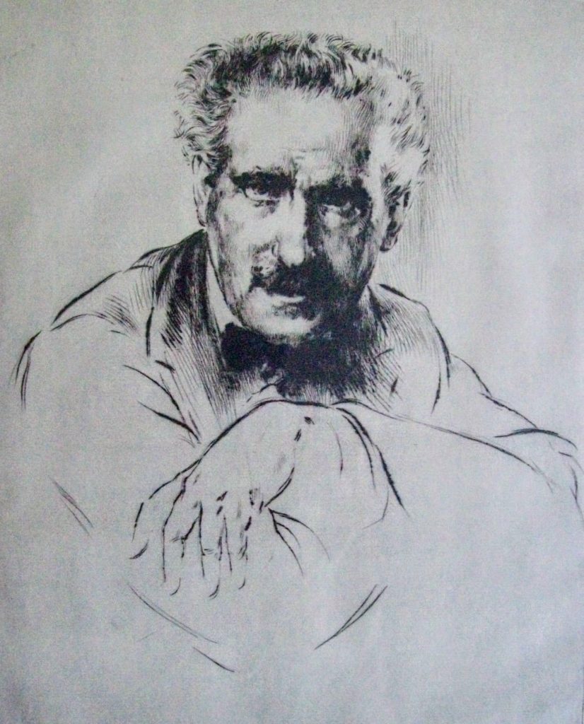 Toscanini, etching, edition of 60, pencil signed.