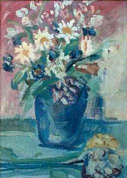 Floral Still Life, oil on canvas, signed.