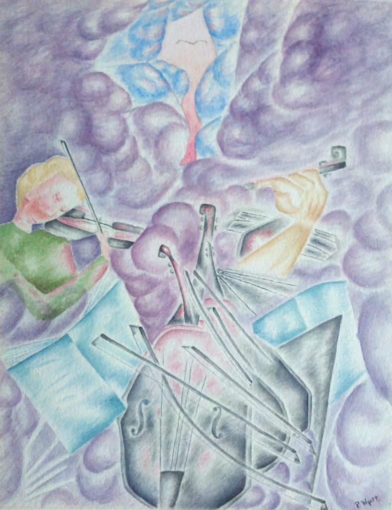 Adante Cantable (An Impression), watercolor, signed.