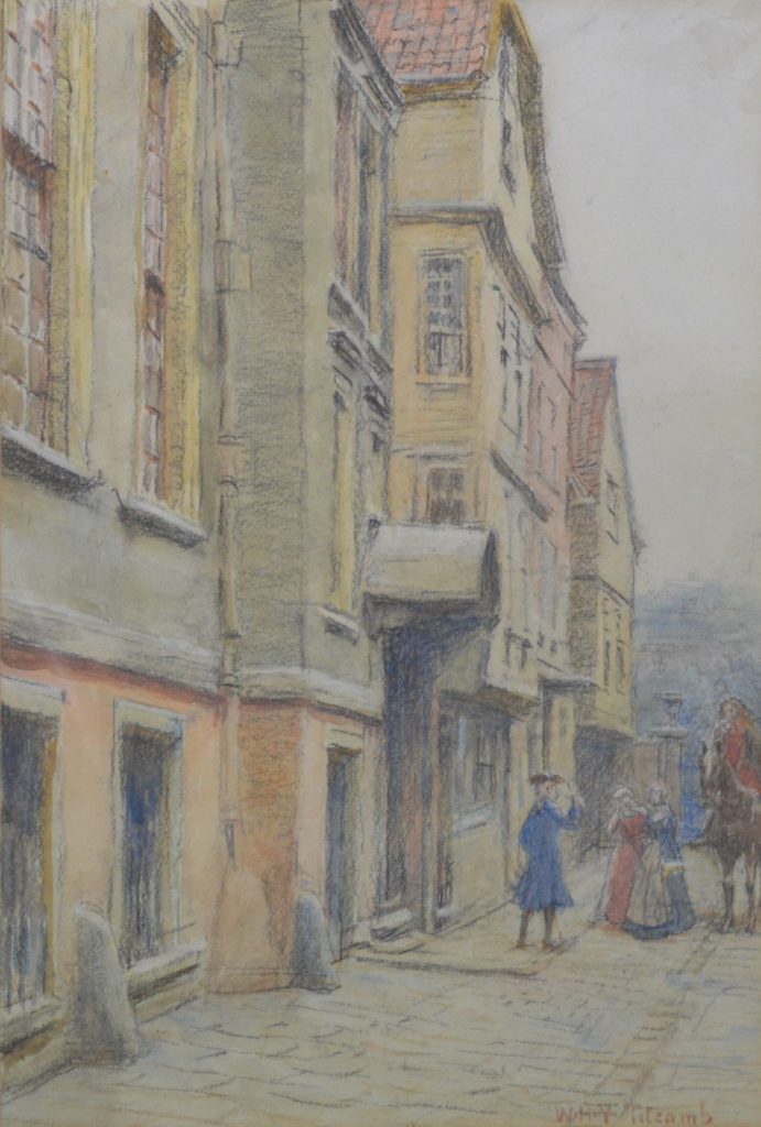 News from the Front, watercolor, signed.
