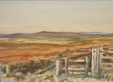 Lakeland Fells, watercolor, signed.